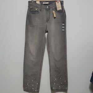 Levi’s nwt low pro straight size 29 grey jeans women’s 100% co…